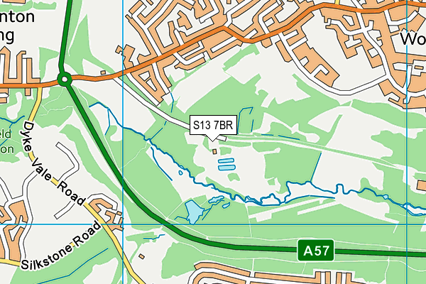 S13 7BR map - OS VectorMap District (Ordnance Survey)