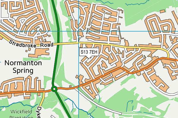 S13 7EH map - OS VectorMap District (Ordnance Survey)