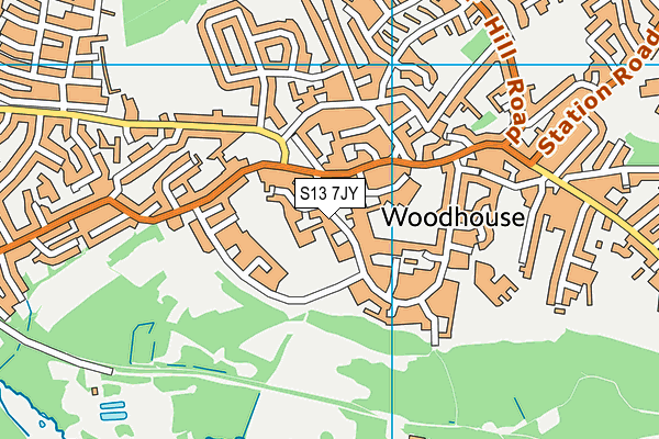 S13 7JY map - OS VectorMap District (Ordnance Survey)