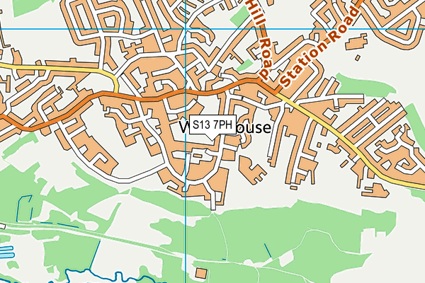 S13 7PH map - OS VectorMap District (Ordnance Survey)