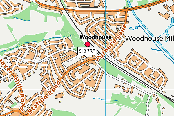S13 7RF map - OS VectorMap District (Ordnance Survey)