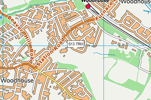 S13 7RH map - OS VectorMap District (Ordnance Survey)