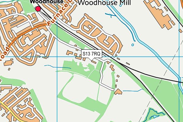 East Park (Woodhouse) map (S13 7RQ) - OS VectorMap District (Ordnance Survey)