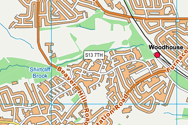 S13 7TH map - OS VectorMap District (Ordnance Survey)