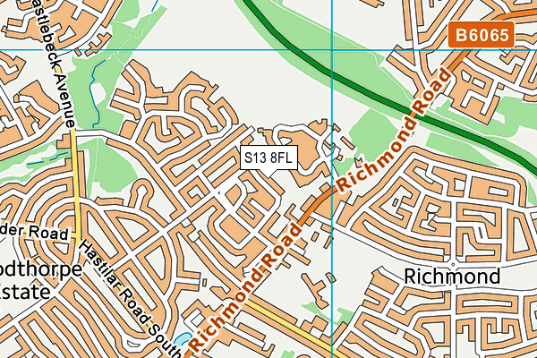 S13 8FL map - OS VectorMap District (Ordnance Survey)