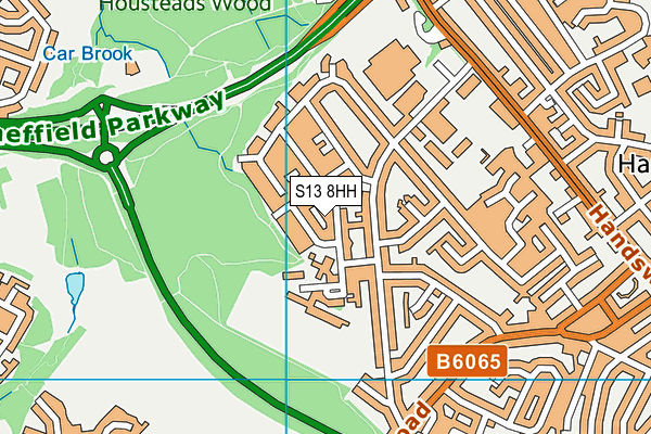 Athelstan Primary School map (S13 8HH) - OS VectorMap District (Ordnance Survey)