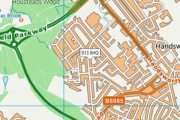 S13 8HQ map - OS VectorMap District (Ordnance Survey)
