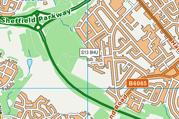 S13 8HU map - OS VectorMap District (Ordnance Survey)