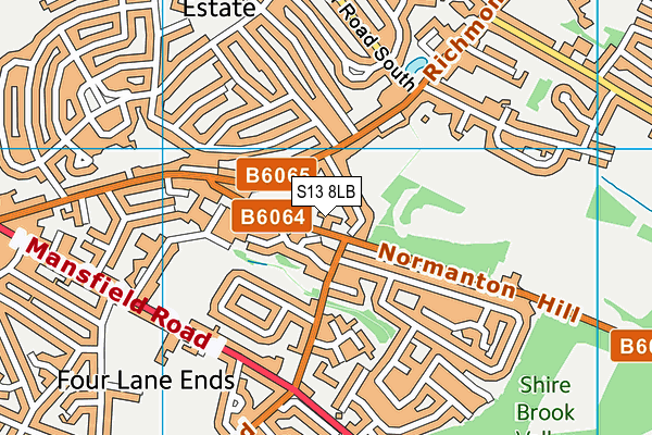 S13 8LB map - OS VectorMap District (Ordnance Survey)