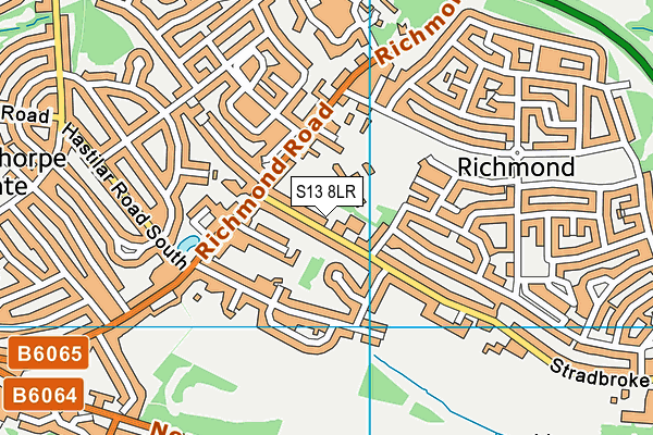 S13 8LR map - OS VectorMap District (Ordnance Survey)