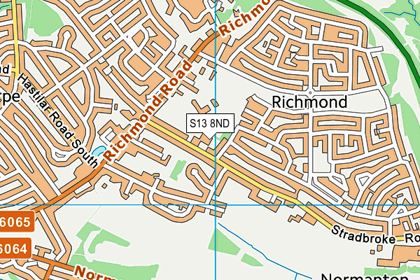 S13 8ND map - OS VectorMap District (Ordnance Survey)
