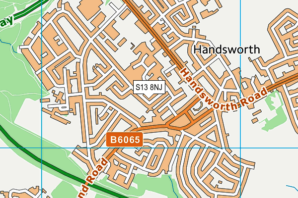 S13 8NJ map - OS VectorMap District (Ordnance Survey)