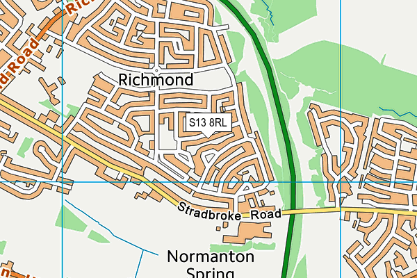 S13 8RL map - OS VectorMap District (Ordnance Survey)