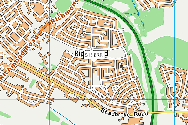 S13 8RR map - OS VectorMap District (Ordnance Survey)