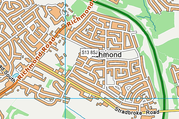 S13 8SJ map - OS VectorMap District (Ordnance Survey)