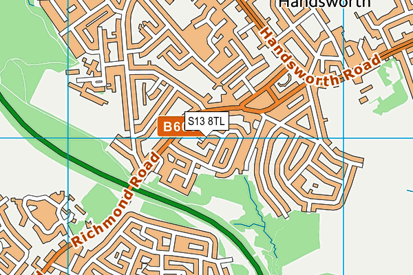 S13 8TL map - OS VectorMap District (Ordnance Survey)