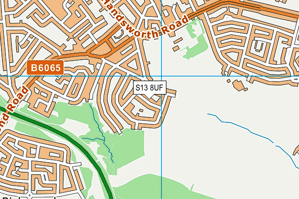 S13 8UF map - OS VectorMap District (Ordnance Survey)