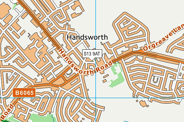 St Joseph's Primary School map (S13 9AT) - OS VectorMap District (Ordnance Survey)