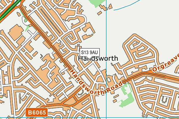 Handsworth Recreation Ground map (S13 9AU) - OS VectorMap District (Ordnance Survey)