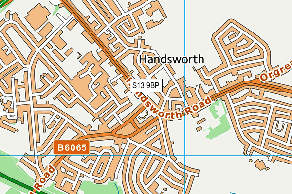 S13 9BP map - OS VectorMap District (Ordnance Survey)