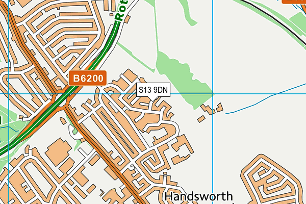 S13 9DN map - OS VectorMap District (Ordnance Survey)