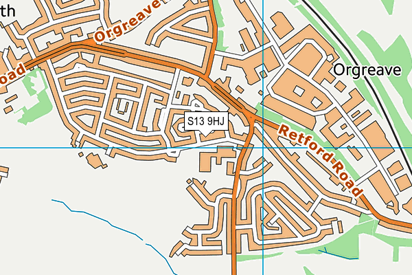 Handsworth Grange Community Sports College map (S13 9HJ) - OS VectorMap District (Ordnance Survey)