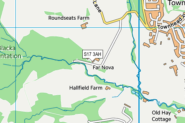 S17 3AH map - OS VectorMap District (Ordnance Survey)