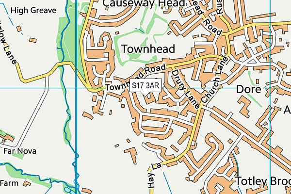 S17 3AR map - OS VectorMap District (Ordnance Survey)