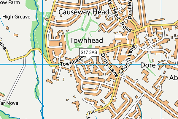 S17 3AS map - OS VectorMap District (Ordnance Survey)