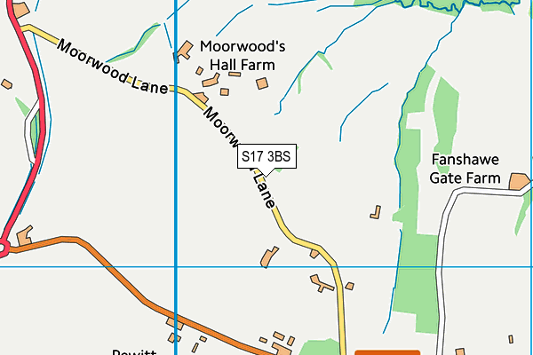 S17 3BS map - OS VectorMap District (Ordnance Survey)