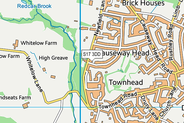 S17 3DD map - OS VectorMap District (Ordnance Survey)