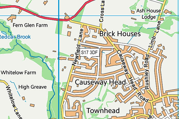 S17 3DF map - OS VectorMap District (Ordnance Survey)