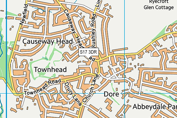 S17 3DR map - OS VectorMap District (Ordnance Survey)