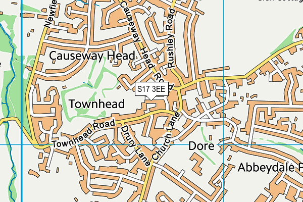 S17 3EE map - OS VectorMap District (Ordnance Survey)