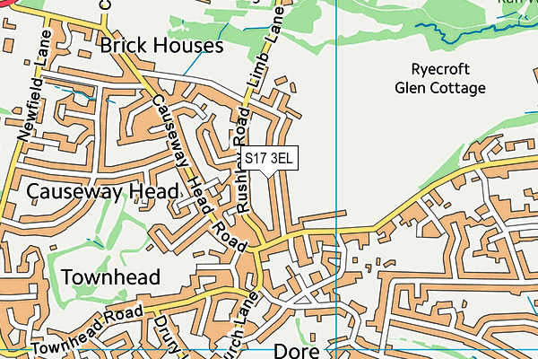 S17 3EL map - OS VectorMap District (Ordnance Survey)