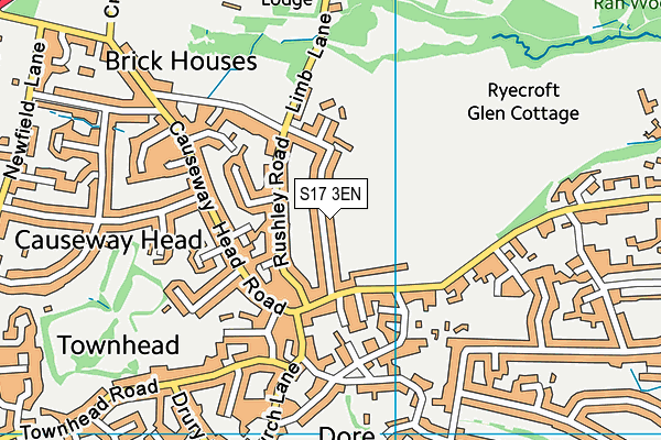 S17 3EN map - OS VectorMap District (Ordnance Survey)