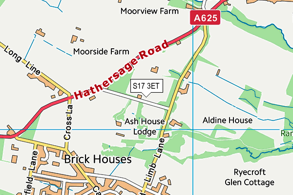 Ash House Playing Fields map (S17 3ET) - OS VectorMap District (Ordnance Survey)