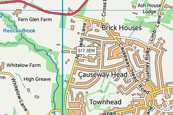 S17 3EW map - OS VectorMap District (Ordnance Survey)