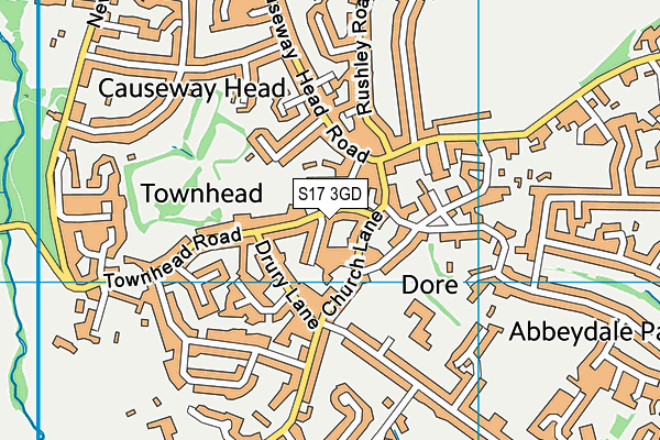 S17 3GD map - OS VectorMap District (Ordnance Survey)