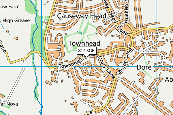 S17 3GE map - OS VectorMap District (Ordnance Survey)