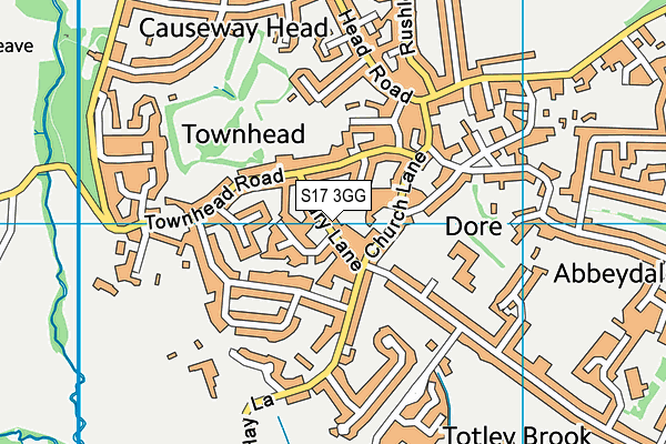 S17 3GG map - OS VectorMap District (Ordnance Survey)