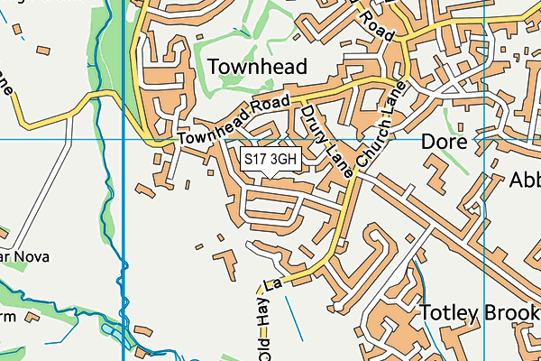 S17 3GH map - OS VectorMap District (Ordnance Survey)