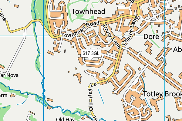 S17 3GL map - OS VectorMap District (Ordnance Survey)