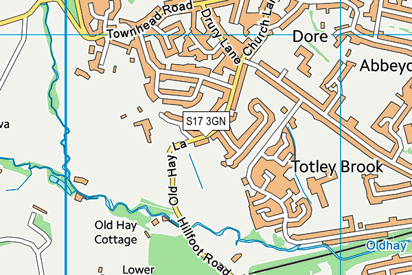 S17 3GN map - OS VectorMap District (Ordnance Survey)