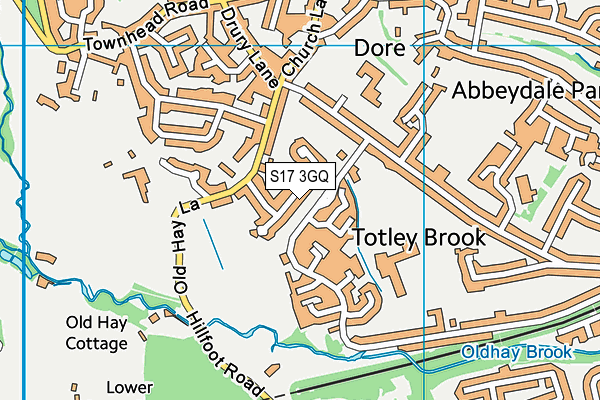 S17 3GQ map - OS VectorMap District (Ordnance Survey)