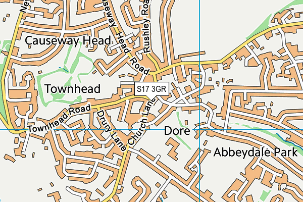 S17 3GR map - OS VectorMap District (Ordnance Survey)