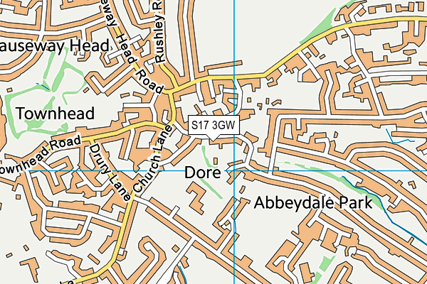 S17 3GW map - OS VectorMap District (Ordnance Survey)