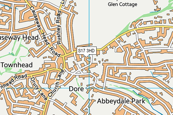 S17 3HD map - OS VectorMap District (Ordnance Survey)