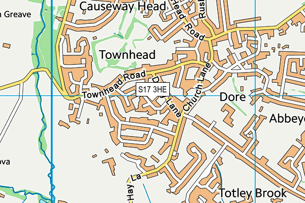 S17 3HE map - OS VectorMap District (Ordnance Survey)