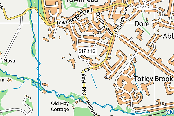 S17 3HG map - OS VectorMap District (Ordnance Survey)